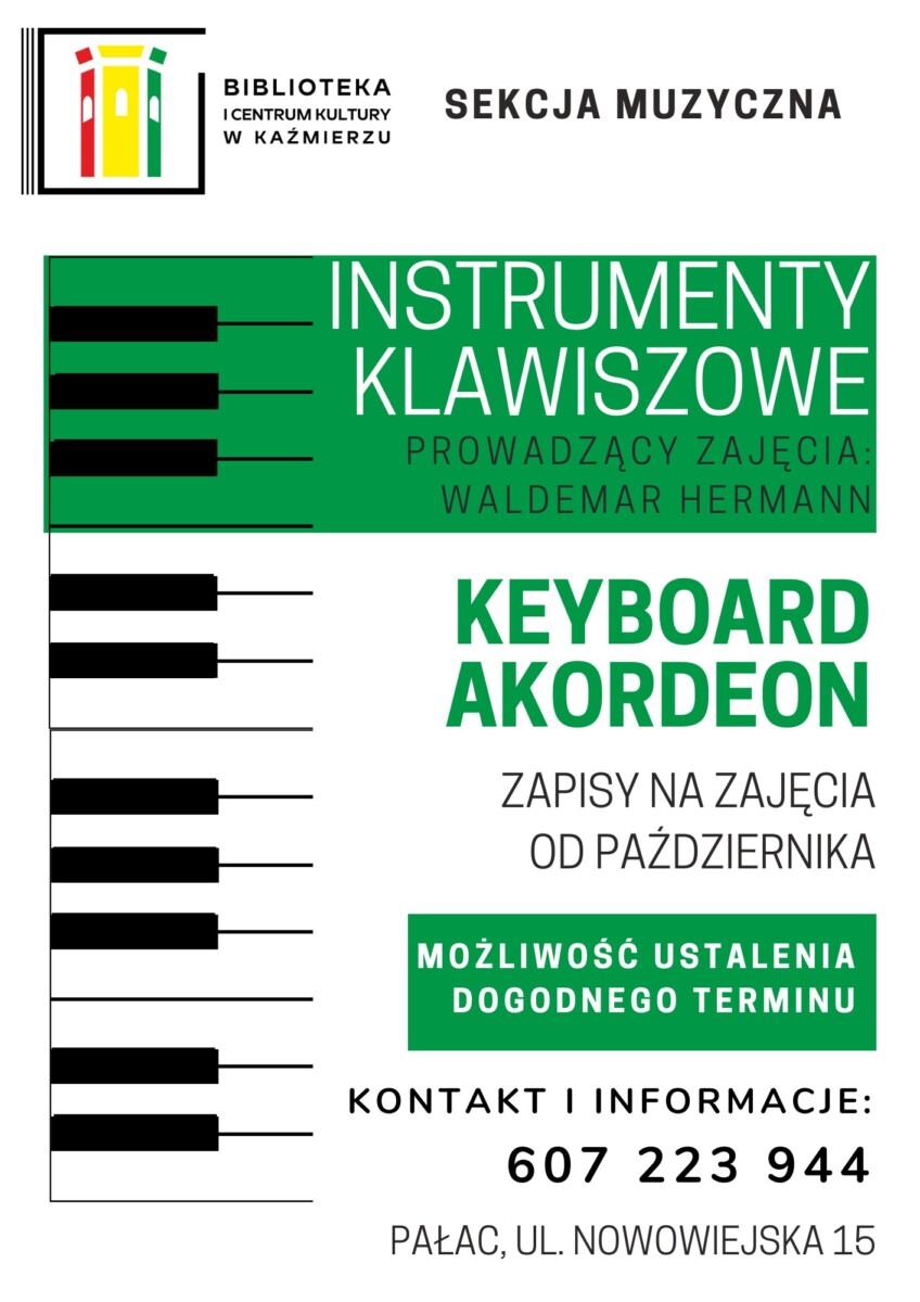 Sekcja muzyczna - instrumenty klawiszowe Zapisy na zajęcia