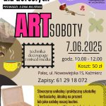 ARTsoboty w Pałacu – warsztaty decoupage i mixed media Już 7 czerwca 2025 roku zapraszamy dorosłych na kreatywne warsztaty, podczas których stworzymy unikalną szkatułkę – herbaciarkę. Może ona stać się niepowtarzalnym prezentem lub stylową ozdobą kuchni. Zajęcia poprowadzi Ilona Milińska, która wprowadzi uczestników w techniki decoupage i mixed media. Termin: sobota, 7 czerwca 2025 Godzina: 10:00–12:00 Miejsce: Pałac, ul. Nowowiejska 15, Kaźmierz Koszt udziału: 50 zł Zapisy: telefonicznie pod numerem 61 29 18 072 Zapewniamy: – wszystkie potrzebne materiały – inspirującą atmosferę – twórczą przestrzeń do działania Nie przegap tej okazji, aby dać upust swojej kreatywności i stworzyć coś naprawdę wyjątkowego.