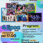 Wielkie Otwarcie Parku Pałacowego! 4 lipca 2025 Start: godz. 17:00 Festyn pełen atrakcji dla całych rodzin! PROGRAM WYDARZENIA: Koncert Monti Brass Band Dmuchańce i zjeżdżalnie dla dzieci Baloniarz i niesamowite kształty z balonów Magiczne Show baniek mydlanych Fotobudka – uchwyć radosne chwile Występy taneczne i pokaz ognistego flamenco Klimatyczny koncert saksofonowy Pokaz magii iluzjonisty Zumba dla wszystkich – zatańcz z nami! 21:00 – 22:00 Na zakończenie: impreza DISCO! STREFA GASTRO (płatna): – Food Trucki – Wata cukrowa – Popcorn – Lody z Cukierni Rodzinna Gdzie? Park Pałacowy WSTĘP WOLNY! Organizator: Gmina Kaźmierz, Sołectwo Nowa Wieś - Gmina Kaźmierz, Biblioteka Publiczna i Centrum Kultury w Kaźmierzu Nie przegap tego dnia – zabierz rodzinę i znajomych! Do zobaczenia!