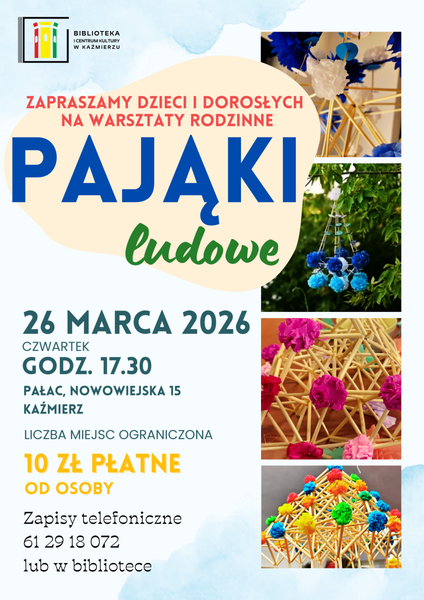 Pająki ludowe – warsztaty rodzinne