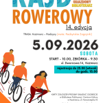 14. edycja rajdu rowerowego odbędzie się w sobotę 5 września 2026 roku. Zbiórka uczestników zaplanowana jest na godz. 9:30 przy ul. Dworcowej 14 w Kaźmierzu, natomiast start rajdu nastąpi o godz. 10:00. Trasa prowadzić będzie z Kaźmierza do Radzyn, gdzie na uczestników czeka meta w Radzyńskich Zagajnikach. Rejestracja uczestników trwa do 25 sierpnia 2026 roku do godz. 15:00. Karty zgłoszeń należy składać osobiście w Bibliotece Publicznej i Centrum Kultury w Kaźmierzu przy ul. Nowowiejskiej 15. Wzór karty rejestracyjnej dostępny jest na stronie biblioteki: biblioteka-kazmierz.pl oraz w siedzibie biblioteki. Organizator zastrzega sobie prawo do zmian w ofercie.